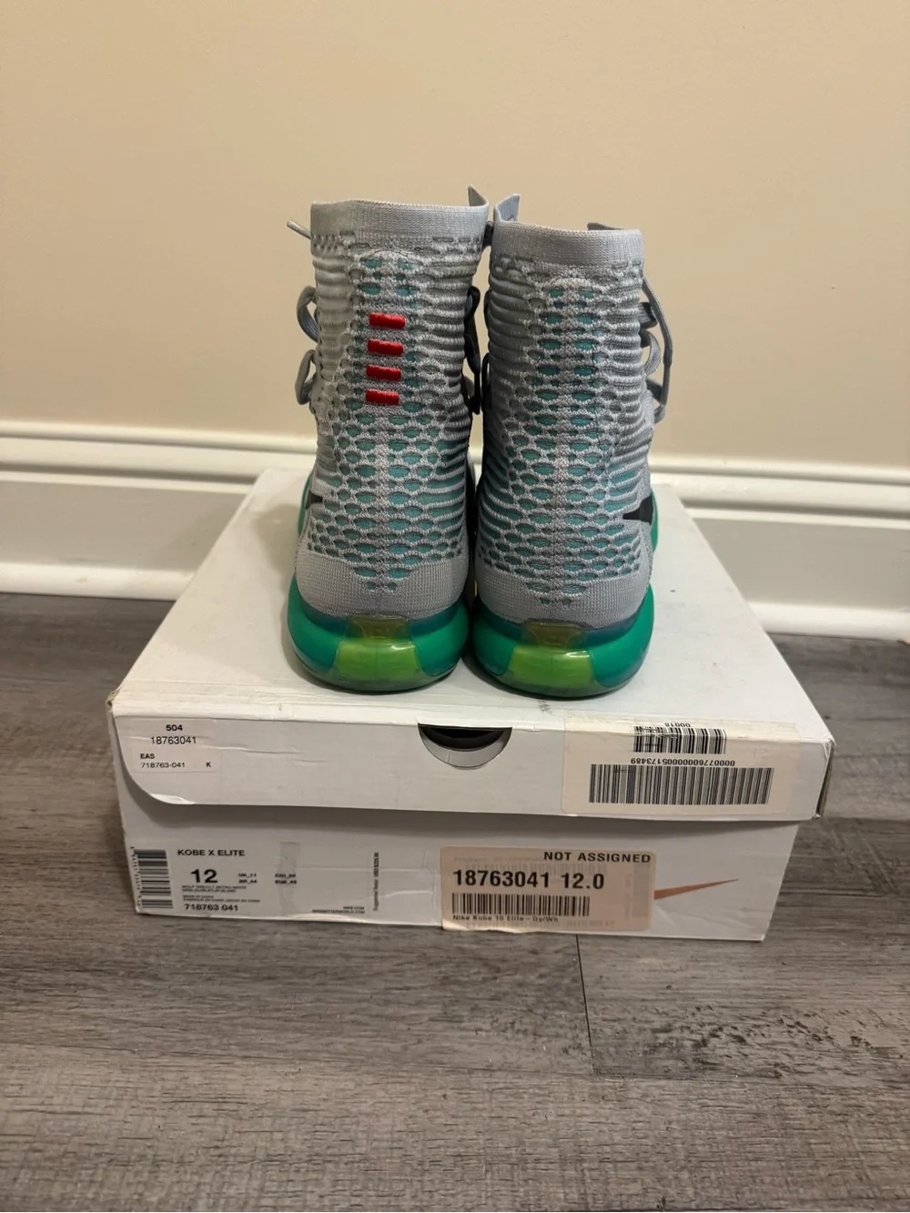 Nike Kobe 10 Elite Elevate High-Top Basketball Sneakers Grey/Green